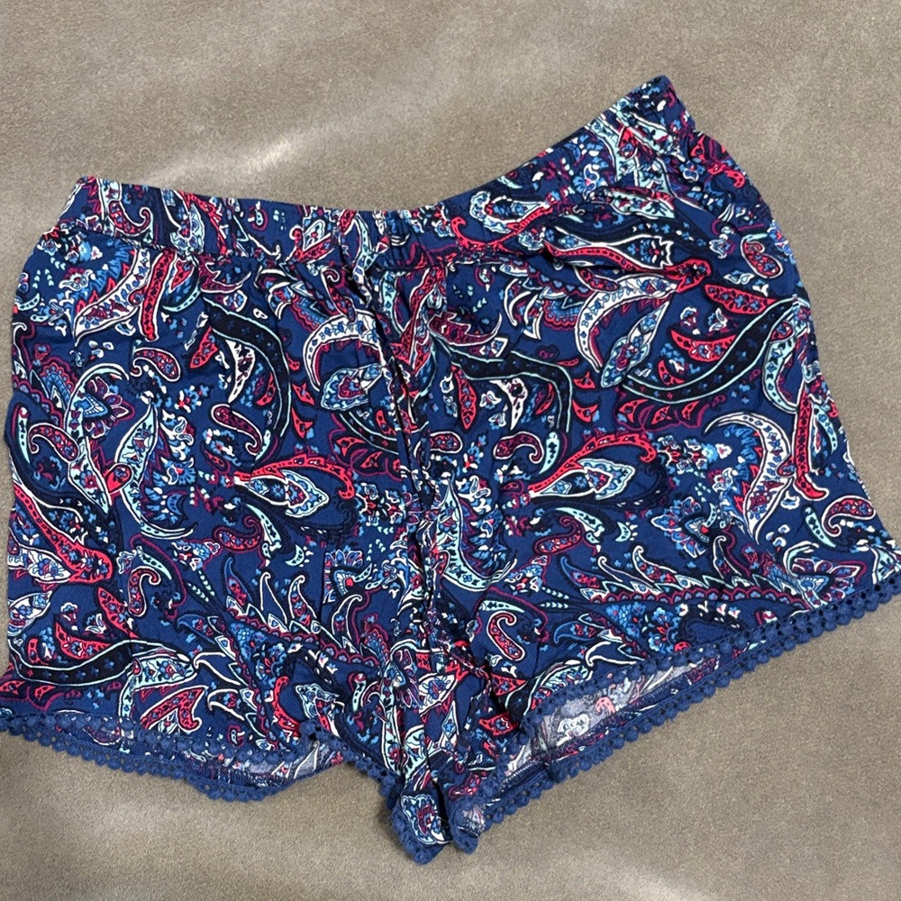 Hollister Blue Paisley Women's Shorts